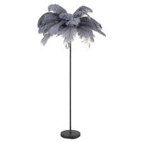 Stehleuchte Fedi Grau/Schwarz max. 3 Watt - Schwarz/Grau, MODERN, Textil/Metall (55/55/160cm) - Mömax
