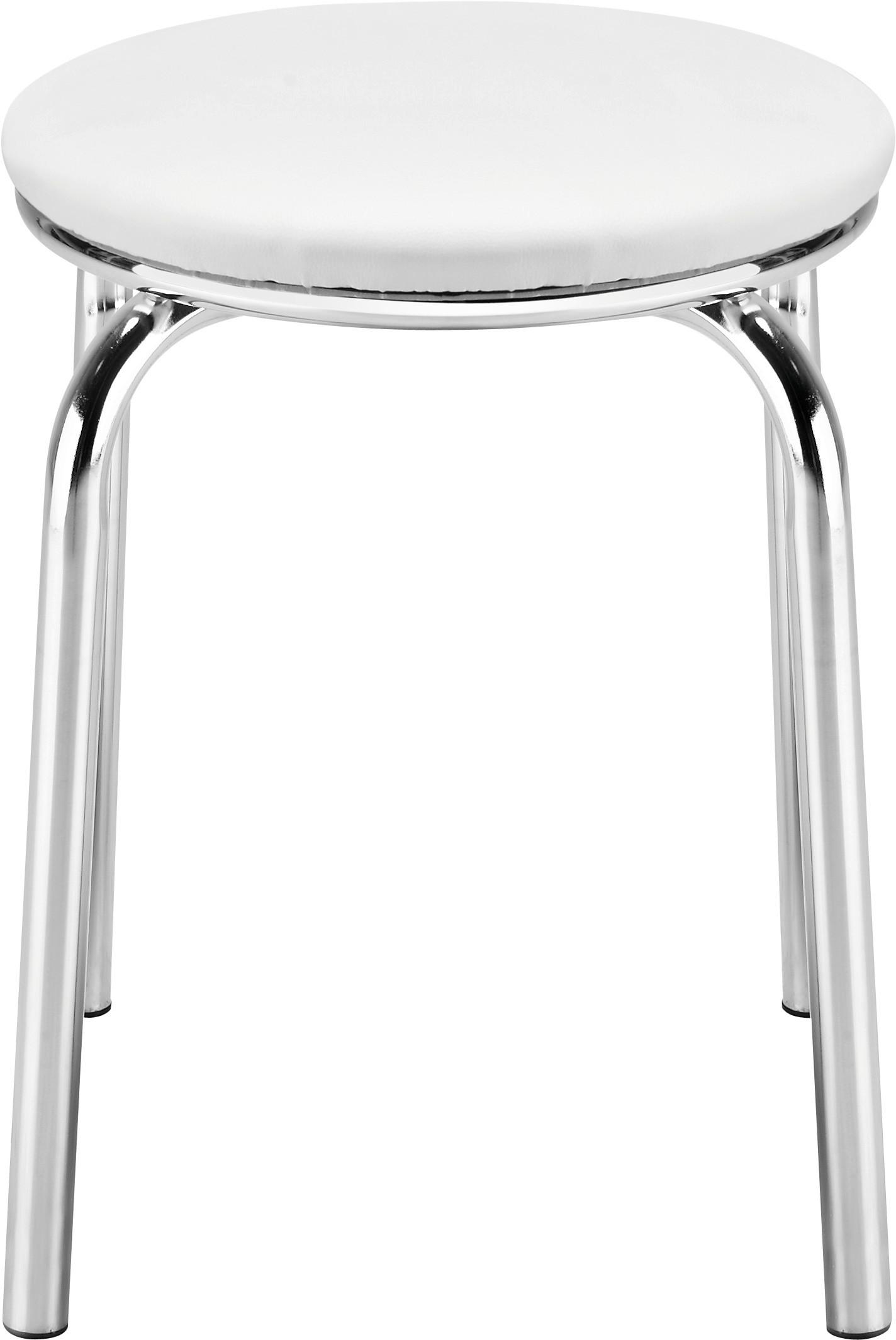 Stapelhocker in Weiss - Weiss, Konventionell, Textil/Metall (46/45cm) - Mömax