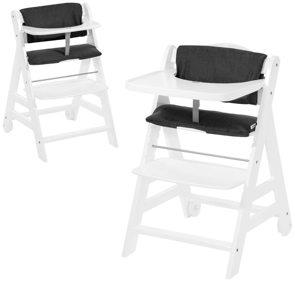 WYSOKIE KRZESŁO 663240 BETA+BOUNCER - biały/szary, Basics, drewno (58/48/83cm) - Hauck