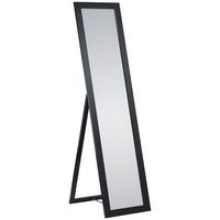 Álló Tükör Tina - fekete, Modern, faalapú anyag/Üveg (40/160cm)