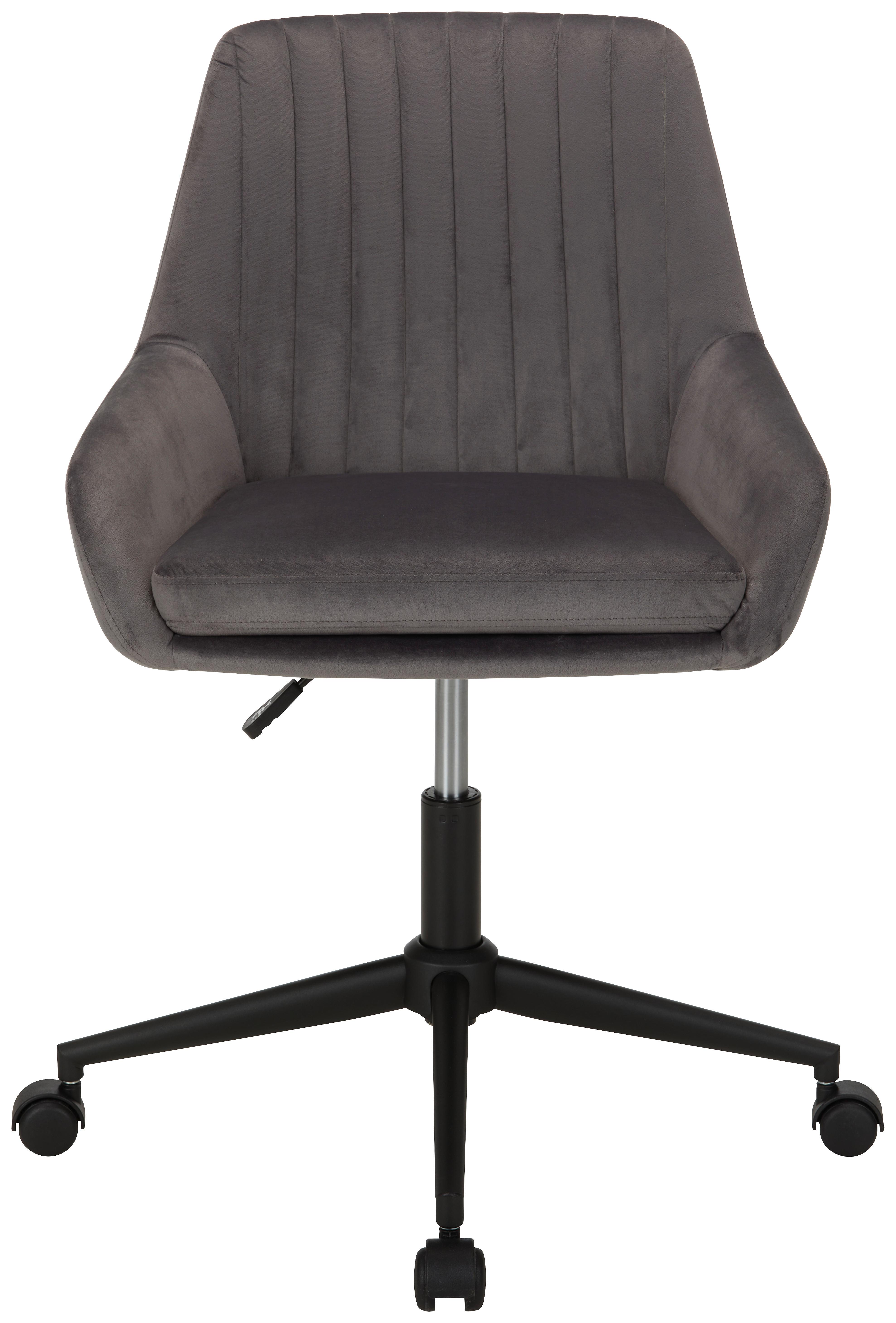 Uredska Fotelja Chilly - siva/crna, Moderno, metal/tekstil (60/82,5-92/60cm) - Modern Living