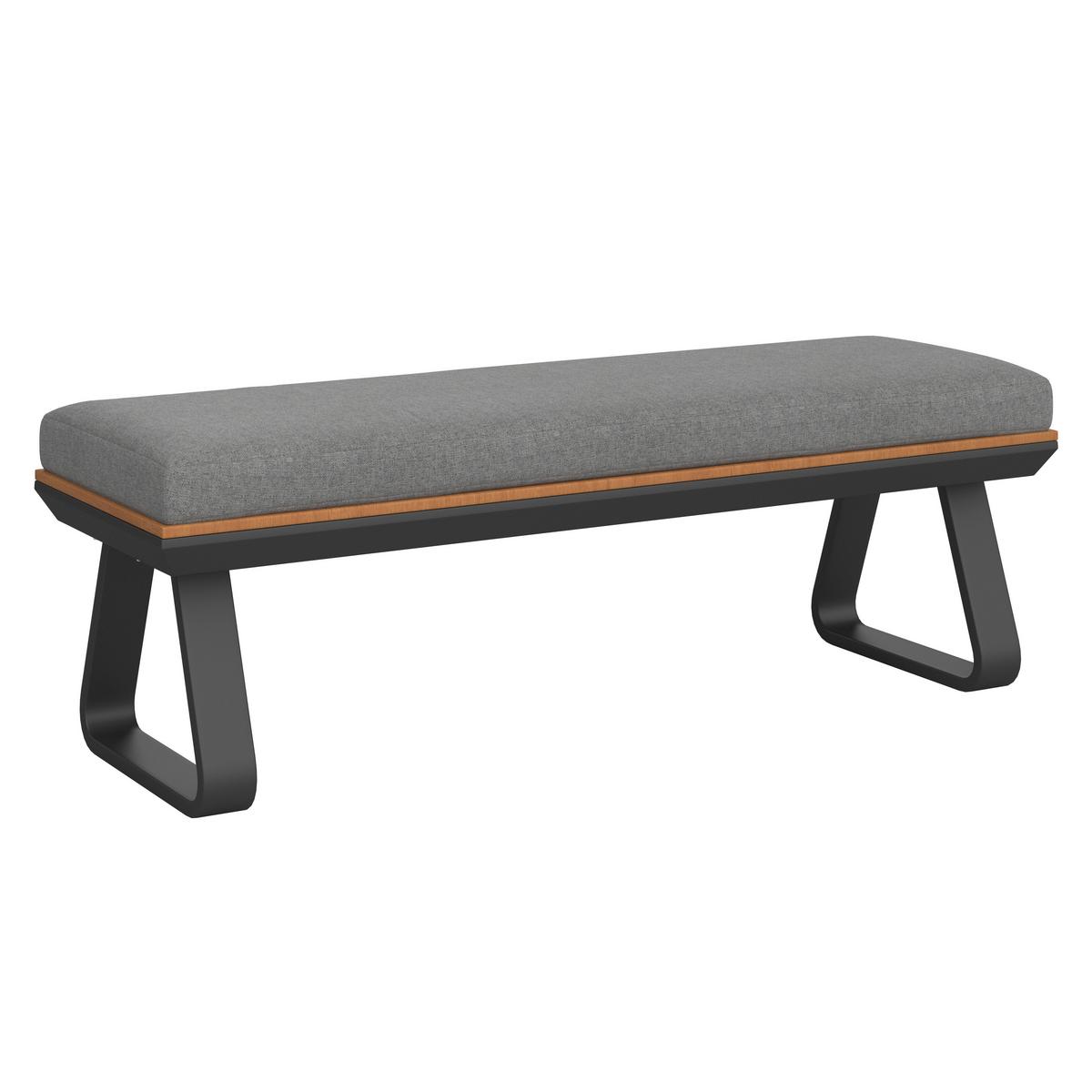Dining-Loungeset Emmy Dunkelgr Metall/Outdoorstoff - Dunkelgrau/Anthrazit, MODERN, Kunststoff/Textil (318/71/78cm) - Bessagi Garden