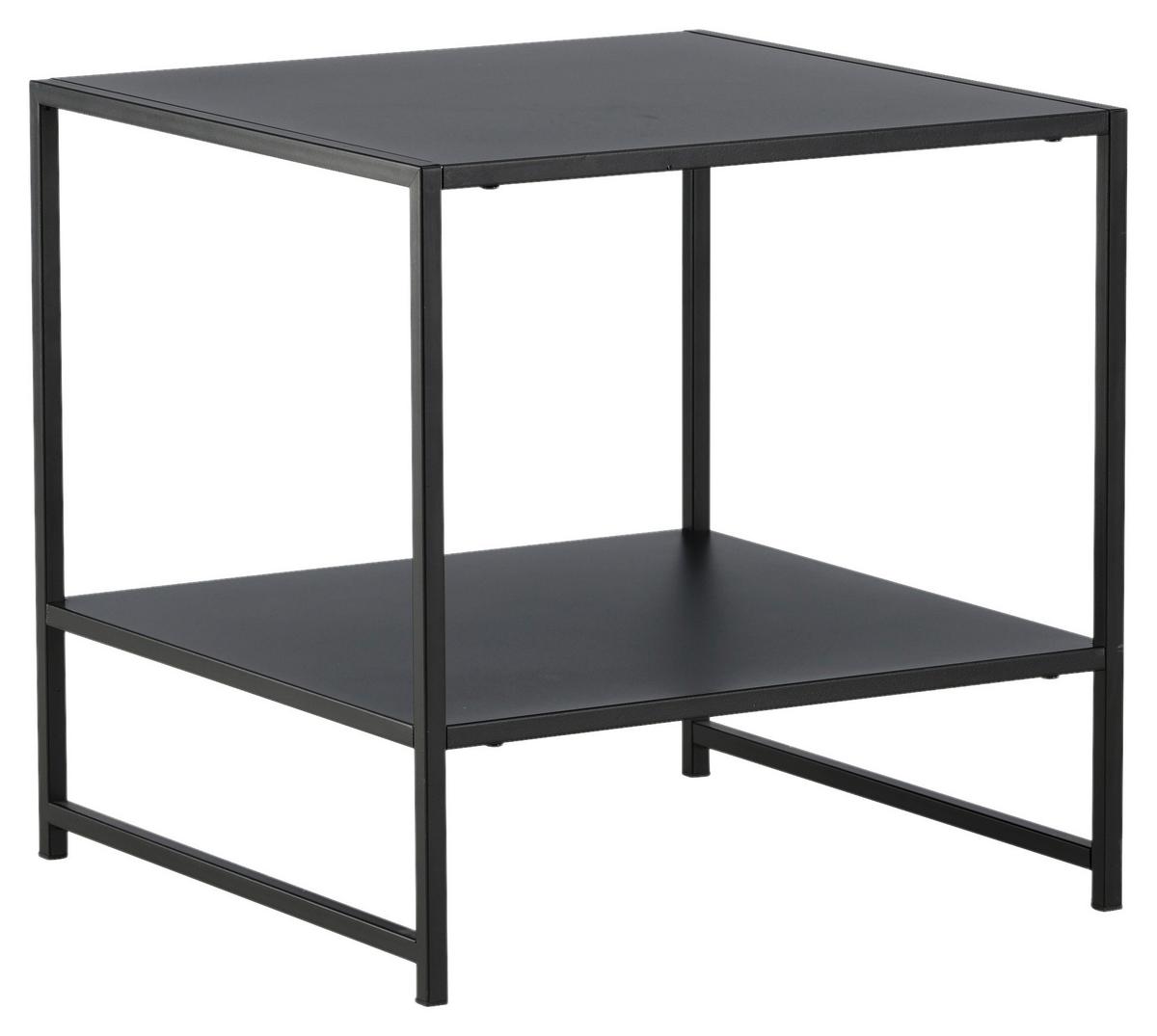 BEISTELLTISCH STAAL - Schwarz, Design, Metall (50/50/50cm) - Livetastic