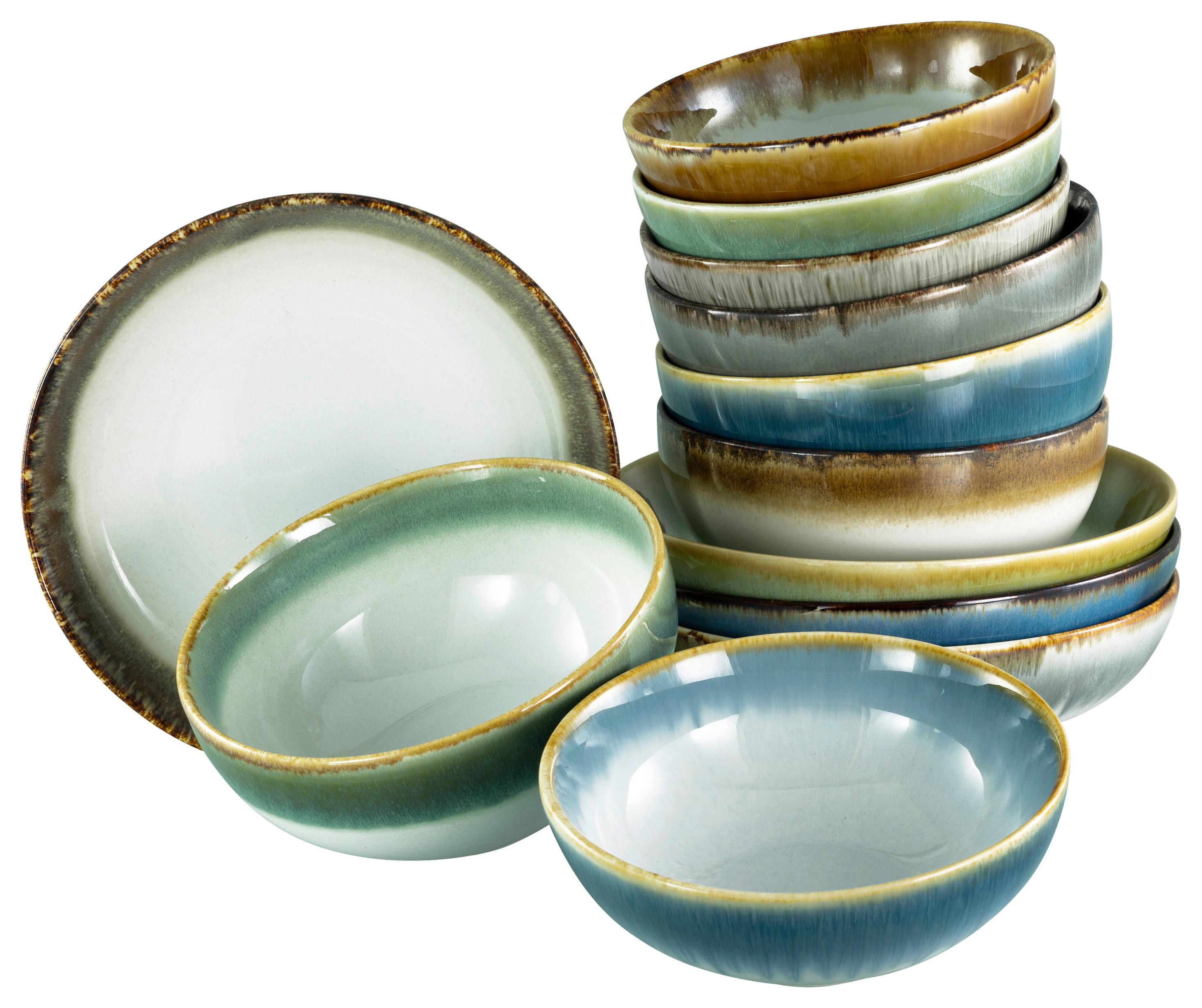 Set Posod Cascade Bunt, 12-Delni - večbarvno, Basics, keramika - Creatable