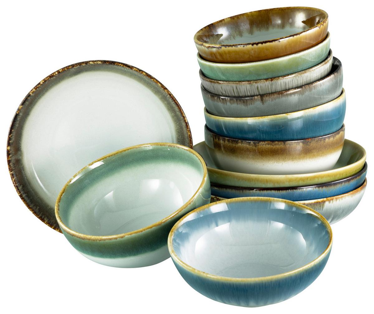 Set Posod Cascade Bunt, 12-Delni - večbarvno, Basics, keramika - Creatable