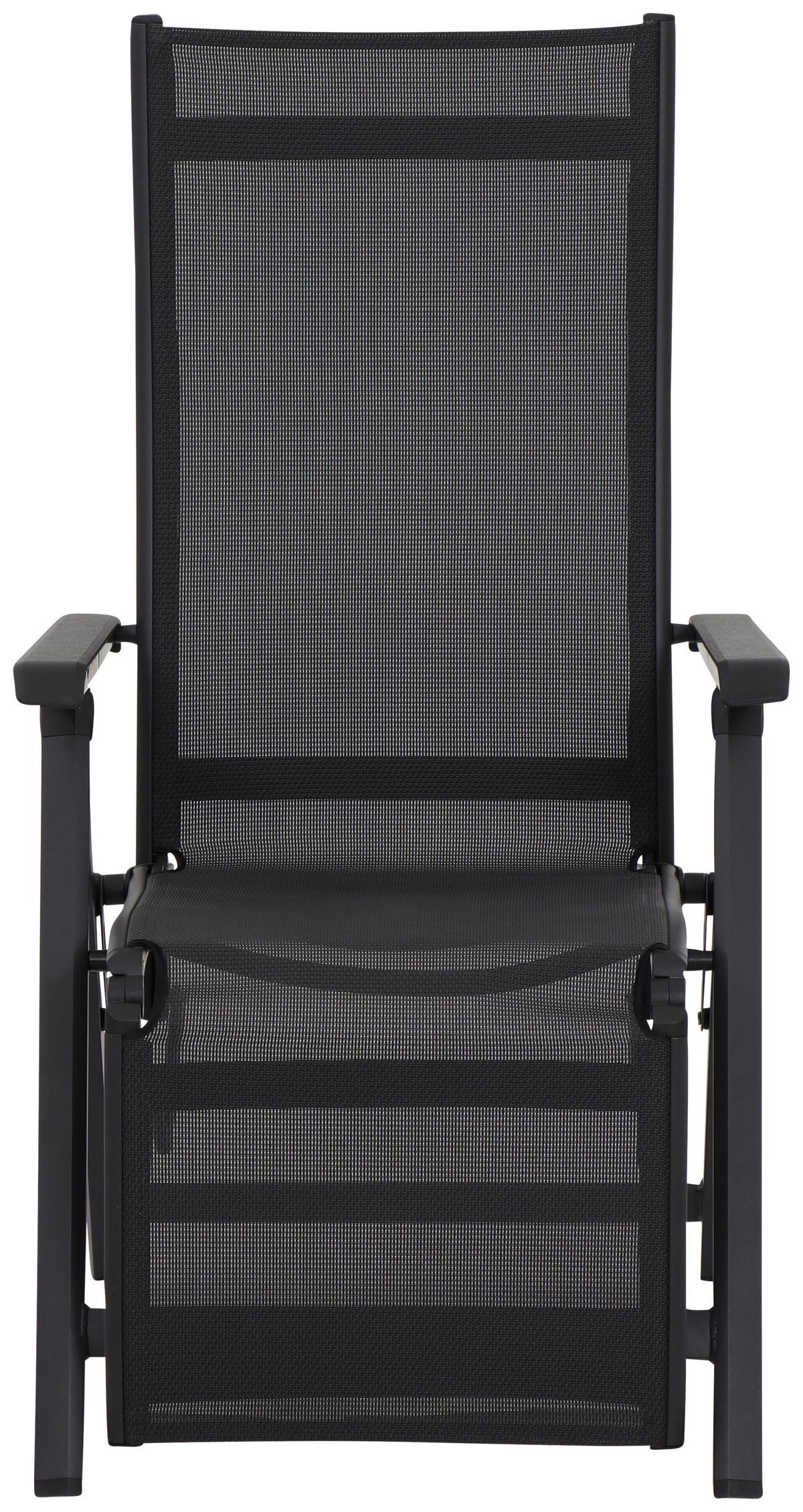 Garten-Relaxsessel TESORO Tesoro B: 61cm - Anthrazit/Schwarz, KONVENTIONELL, Kunststoff/Textil (61/111/72cm) - Siena Garden