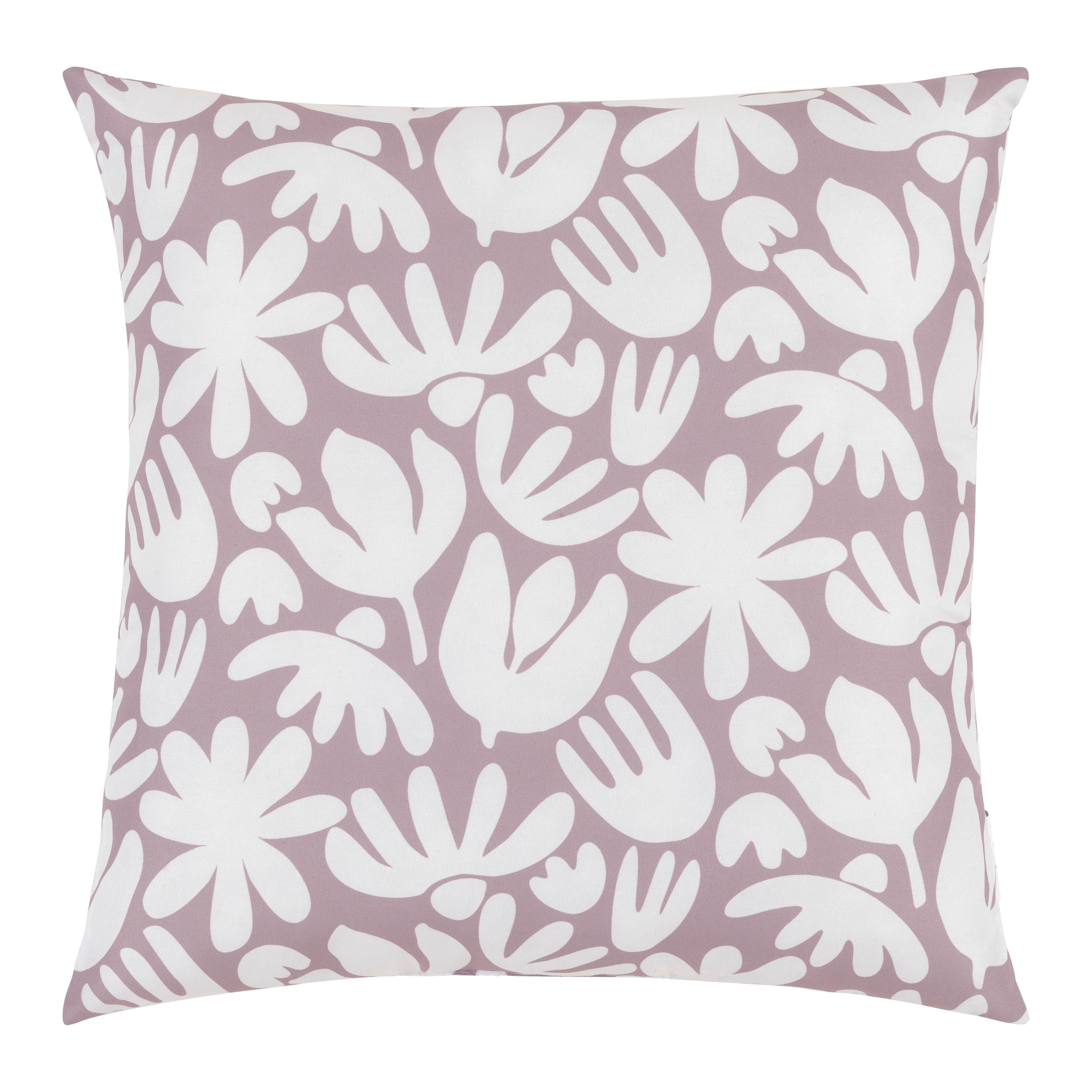 Zierkissen Betty Weiß/Mauve ca. 40x40cm - Mauve/Weiß, KONVENTIONELL, Textil (40/40cm) - Mömax