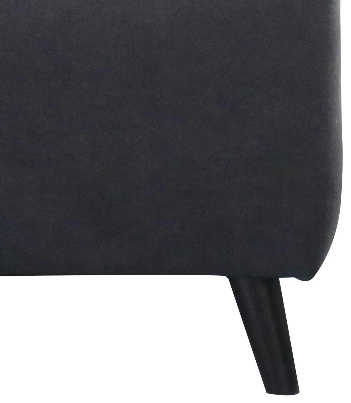 Dvosed Monaco, Temno Siva - temno siva/črna, Moderno, tekstil/les (134/82/80,5cm) - Modern Living