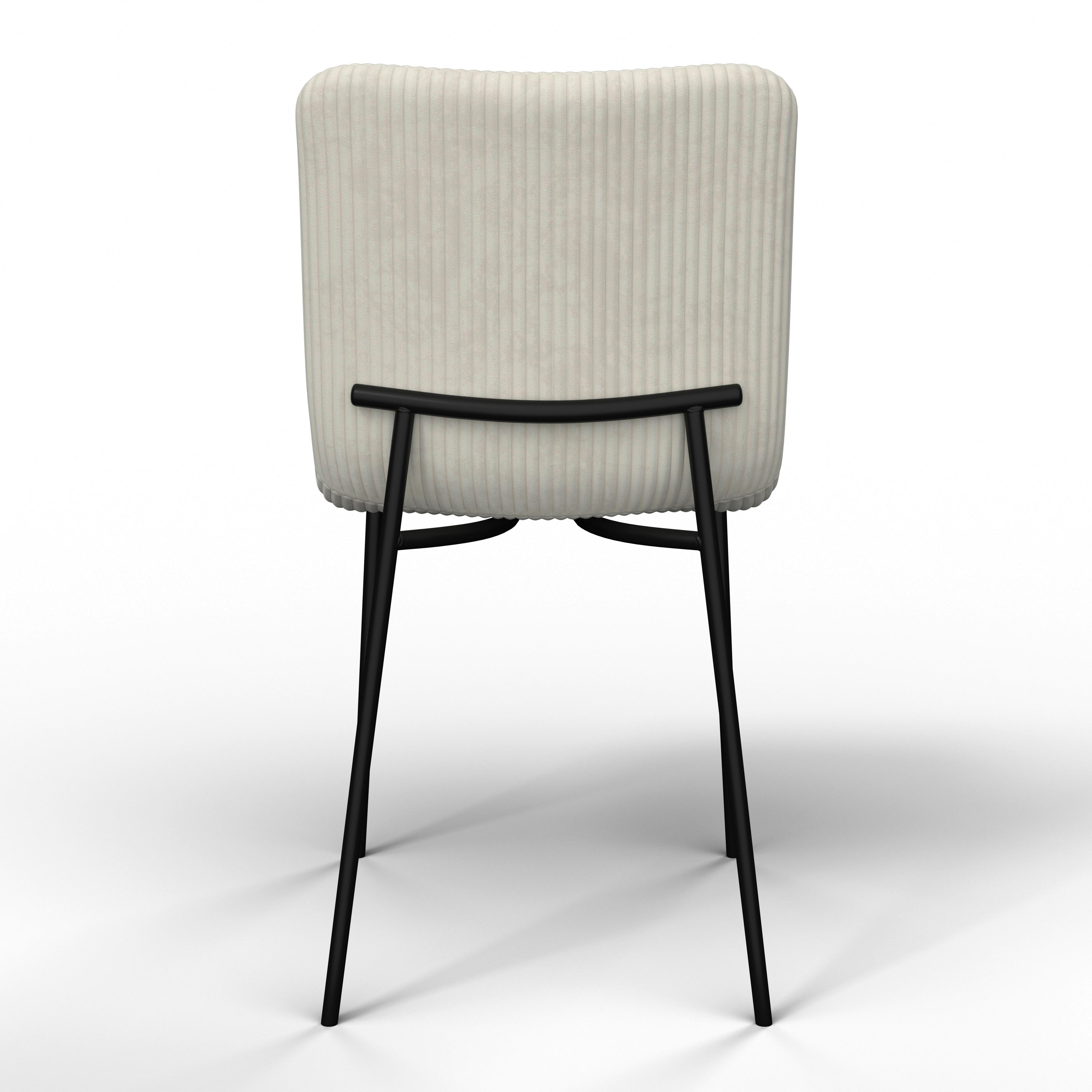 STOL AMY - beige/svart, Modern, metall/trä (45/85/55cm) - Bessagi Home