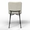 STOL AMY - beige/svart, Modern, metall/trä (45/85/55cm) - Bessagi Home