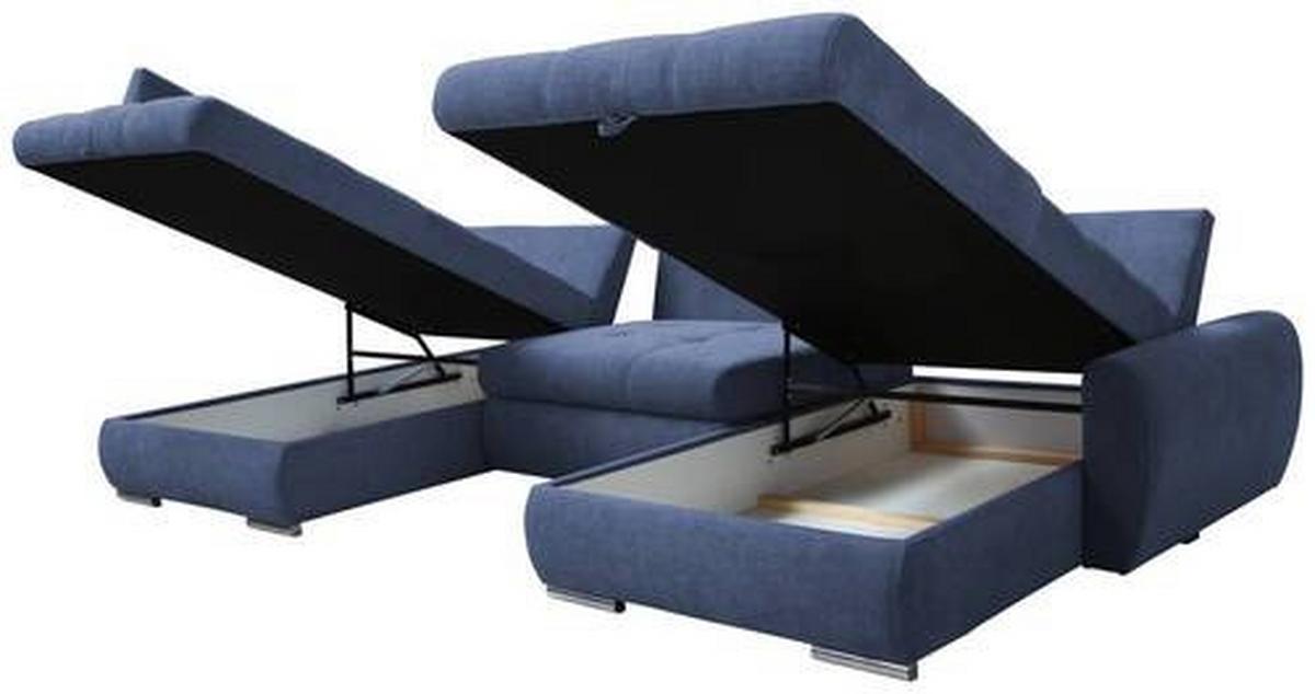 Coltar CANION - albastru închis, Design, textil (173/322/174cm) - Modern Living