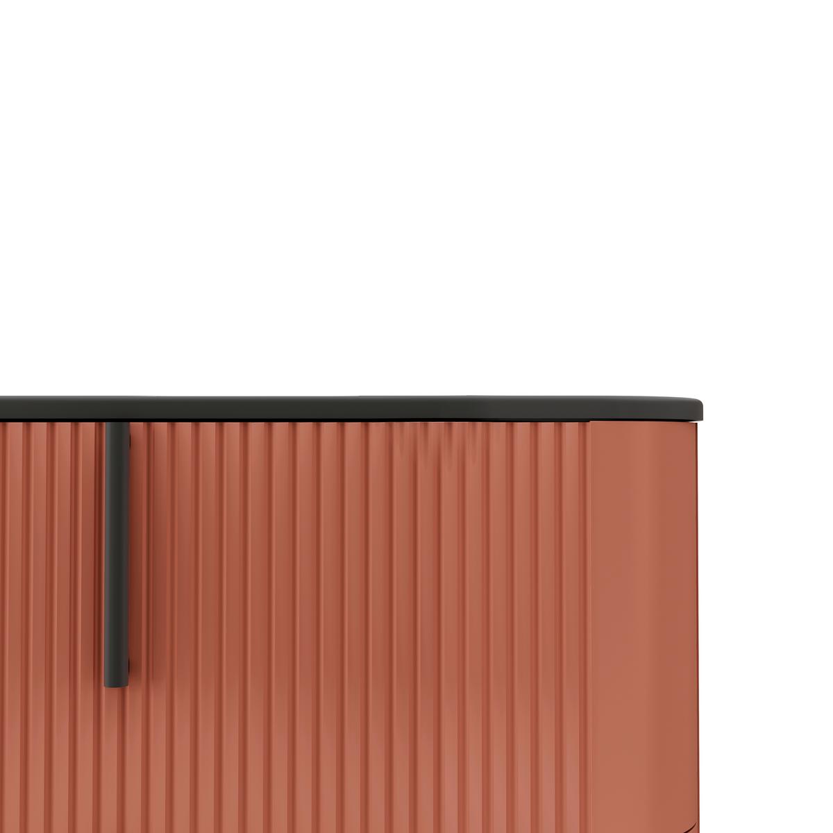 BAZĂ CU LAVOAR LYRA - teracotă/antracit, Modern, materiale naturale/metal (81/53/46cm)