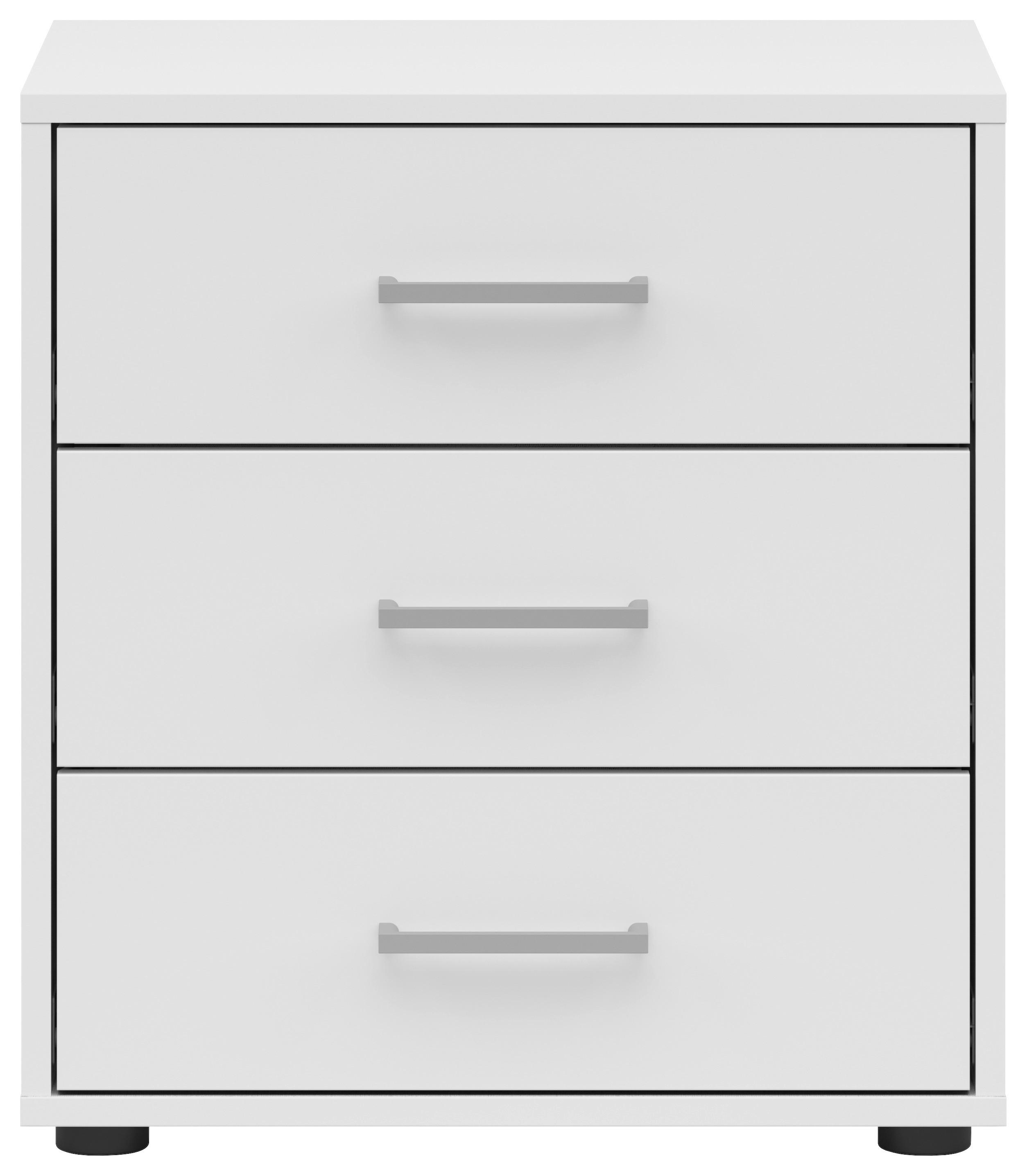 Noptieră SMART 3 - alb, Konventionell, material pe bază de lemn (50/54/35cm)