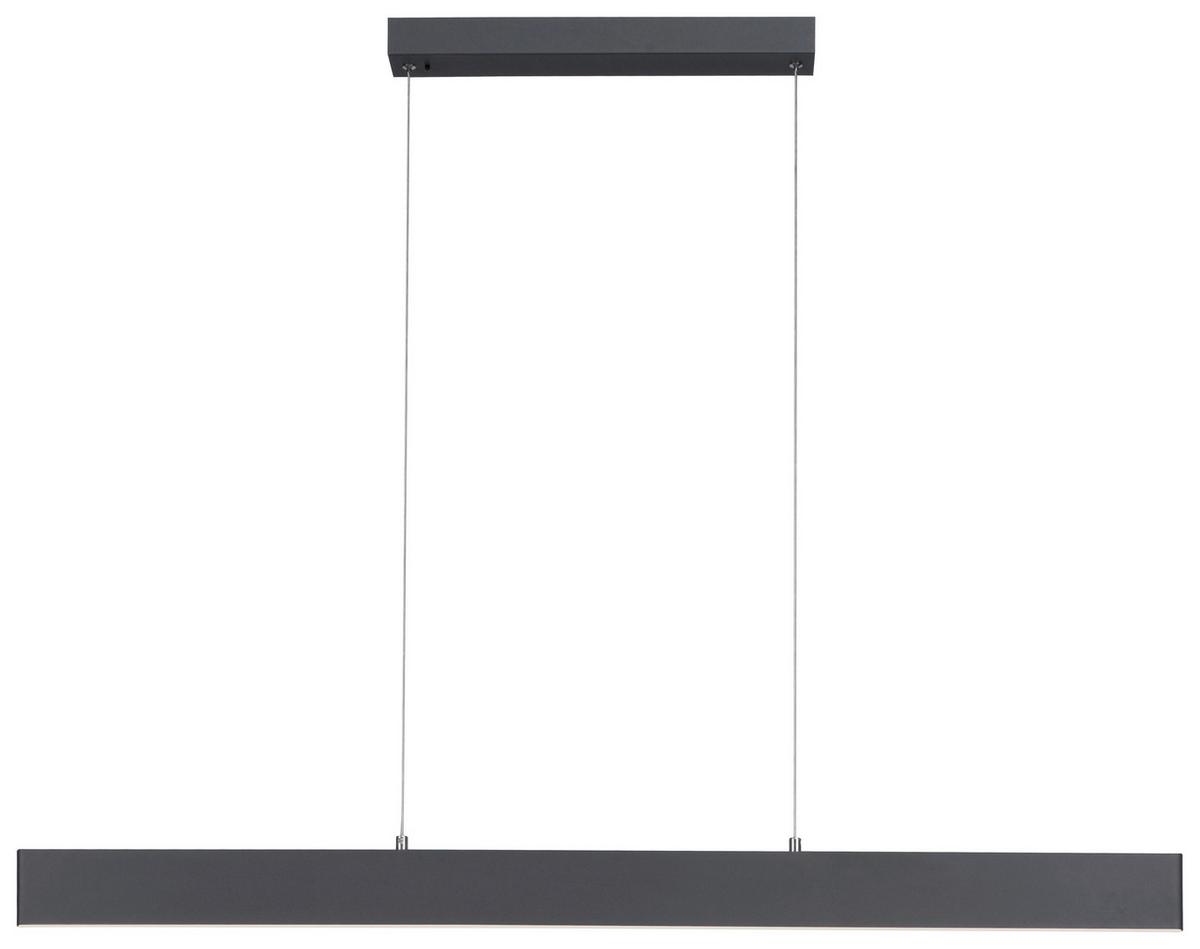 LED-Hängeleuchte Nila max. 38 Watt - Anthrazit, Design, Kunststoff/Metall (121/6/120cm)