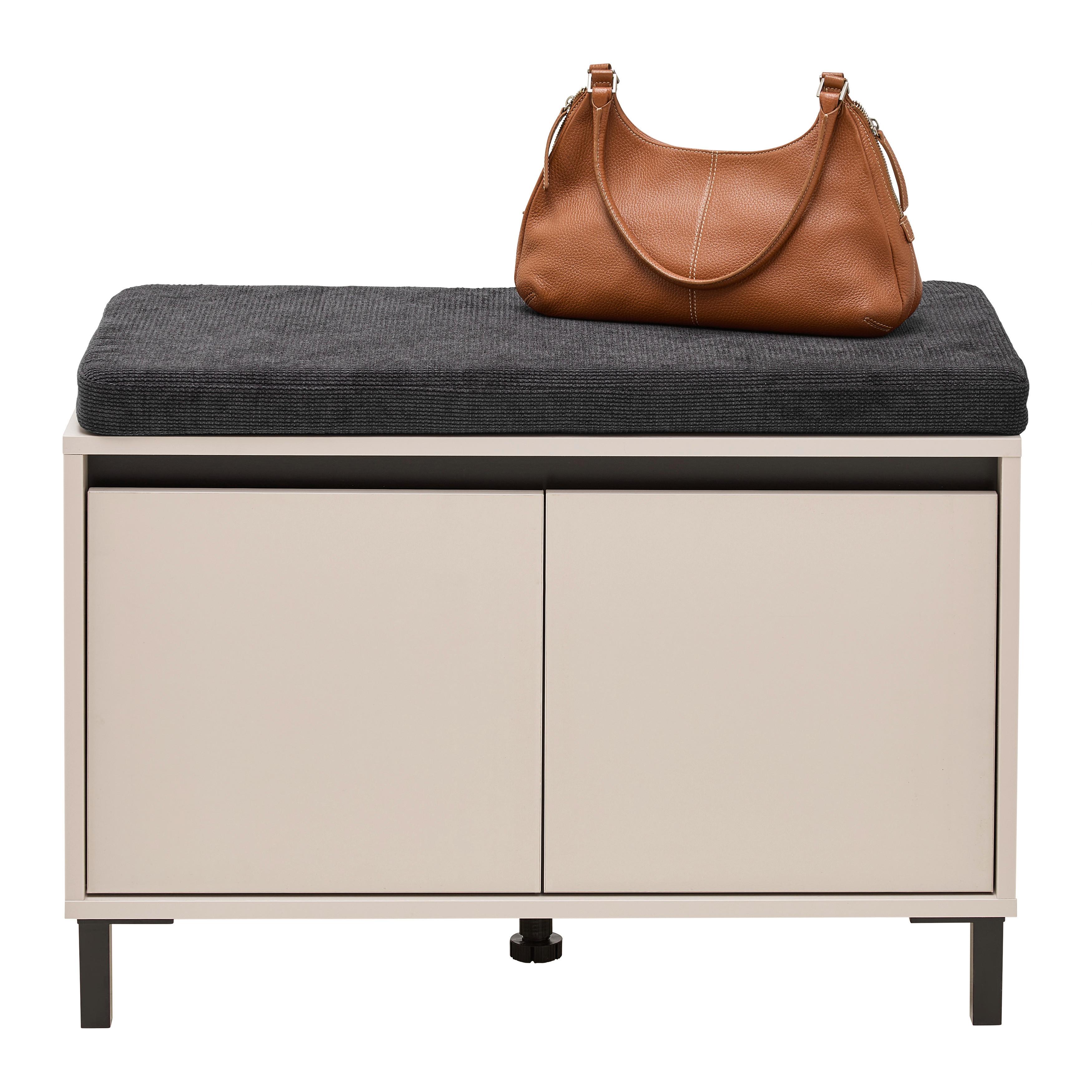 Garderobenbank Arran Kaschmir - Kaschmir, MODERN, Holzwerkstoff (80/57/40cm) - Mömax