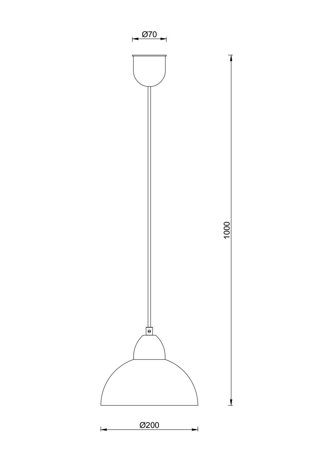 HÄNGLAMPA MICHAEL - vit/svart, Modern, metall/plast (20/20/100cm) - Mömax