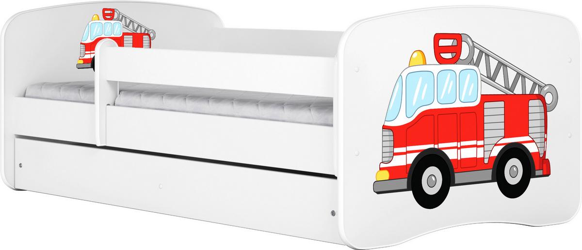 Otroška Postelja Babydreams, Bela, 80x160cm - bela/barve breze, Moderno, tekstil/leseni material (80/160cm) - MID.YOU