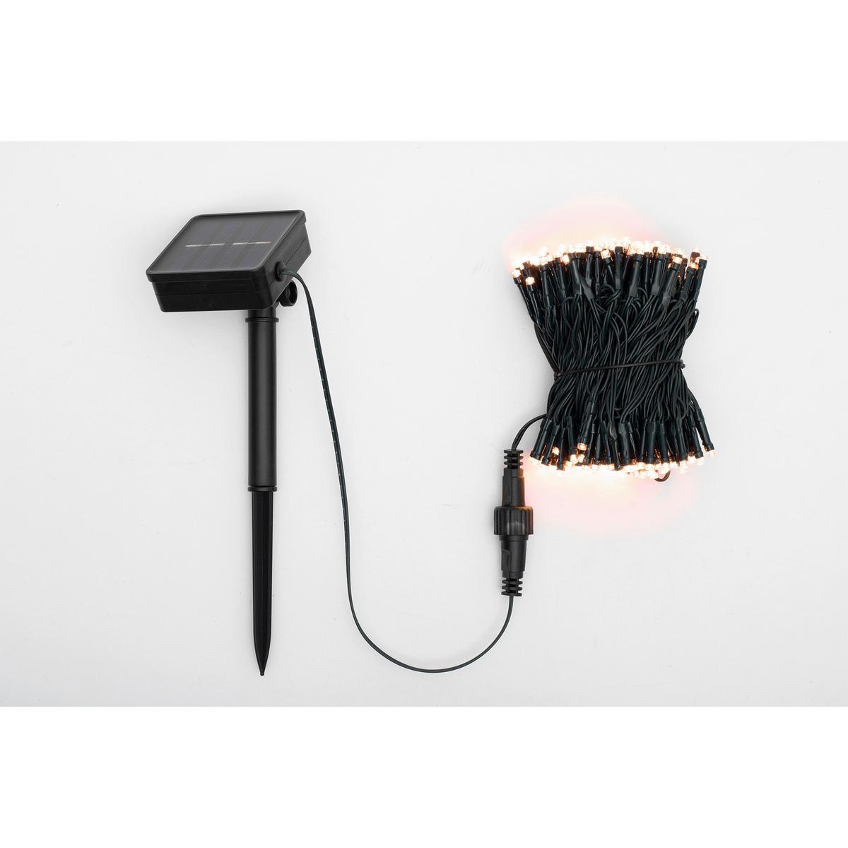 Szolár Fényfüzér 200db LED - fehér, műanyag (1600cm)