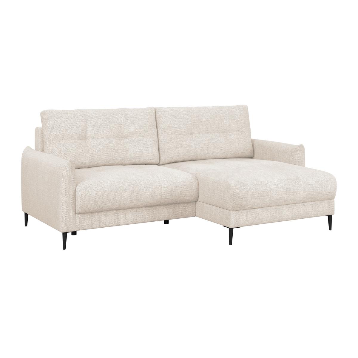 Kutna Garnitura Polis - bijela/crna, Trend, tekstil/metal (221/142cm) - Ondega