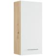 Oberschrank Santino II in Weiß/Eichefarben - Eichefarben/Alufarben, MODERN, Holzwerkstoff/Metall (32,5/70/20,5cm) Oberschrank Santino II in Weiß/Eichefarben - Eichefarben/Alufarben, MODERN, Holzwerkstoff/Metall (32,5/70/20,5cm)