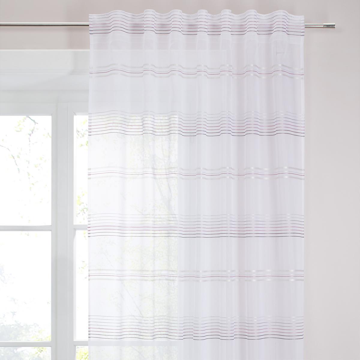 Perdea prefabricată Louis - alb, Konventionell, textil (140/245cm) - Modern Living
