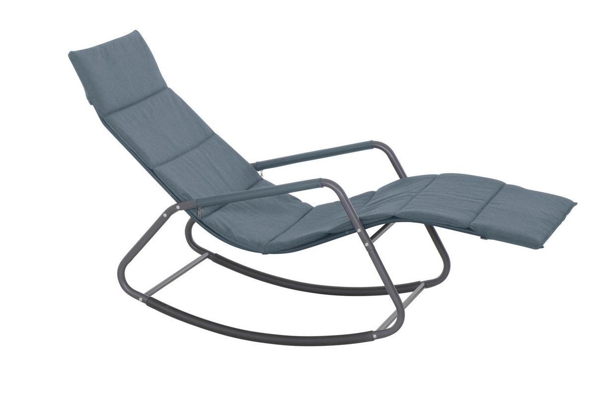 Sienna Garden Relaxliege ca.57x81x143cm Blaugrau - Blaugrau, KONVENTIONELL, Kunststoff/Textil (57/81/143cm) - Siena Garden