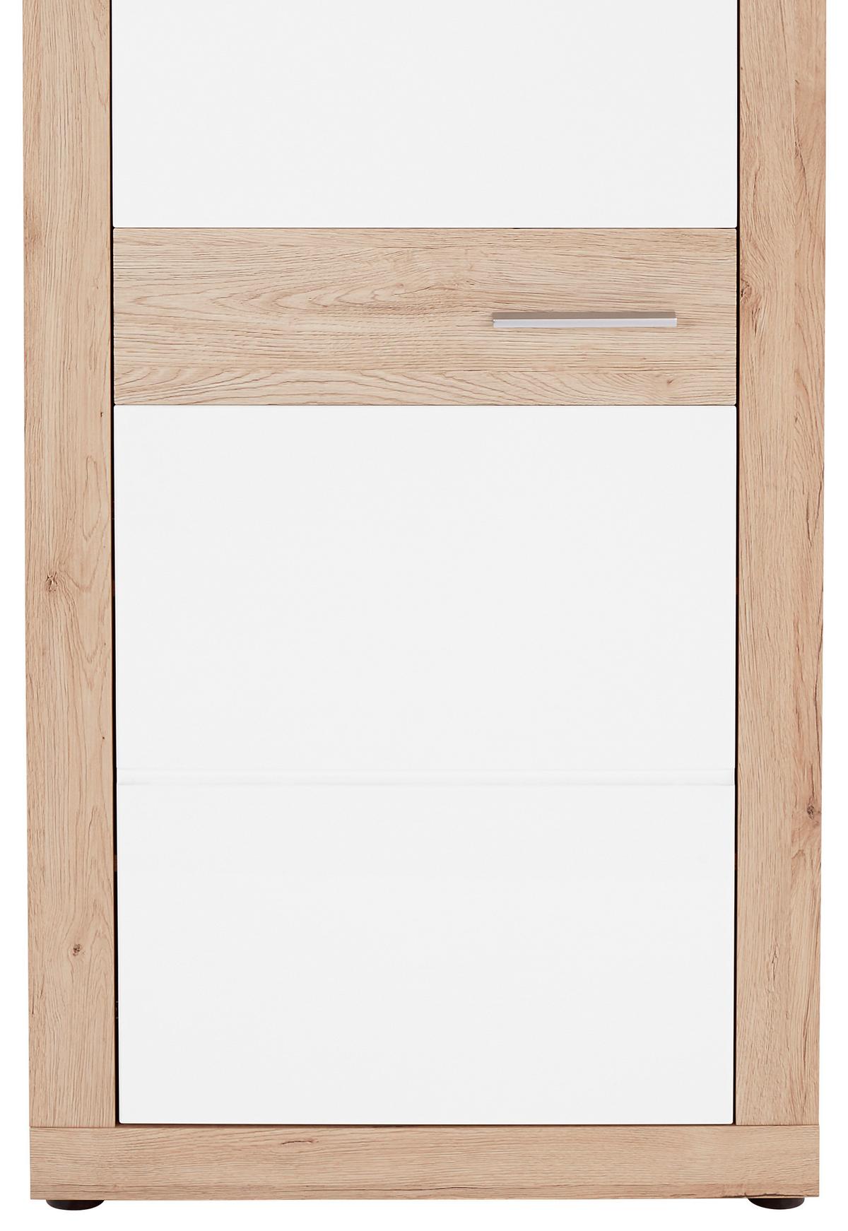 Garderobni Ormar Malta - bijela/boje hrasta, Moderno, drvni materijal (65/196,8/36cm) - Modern Living