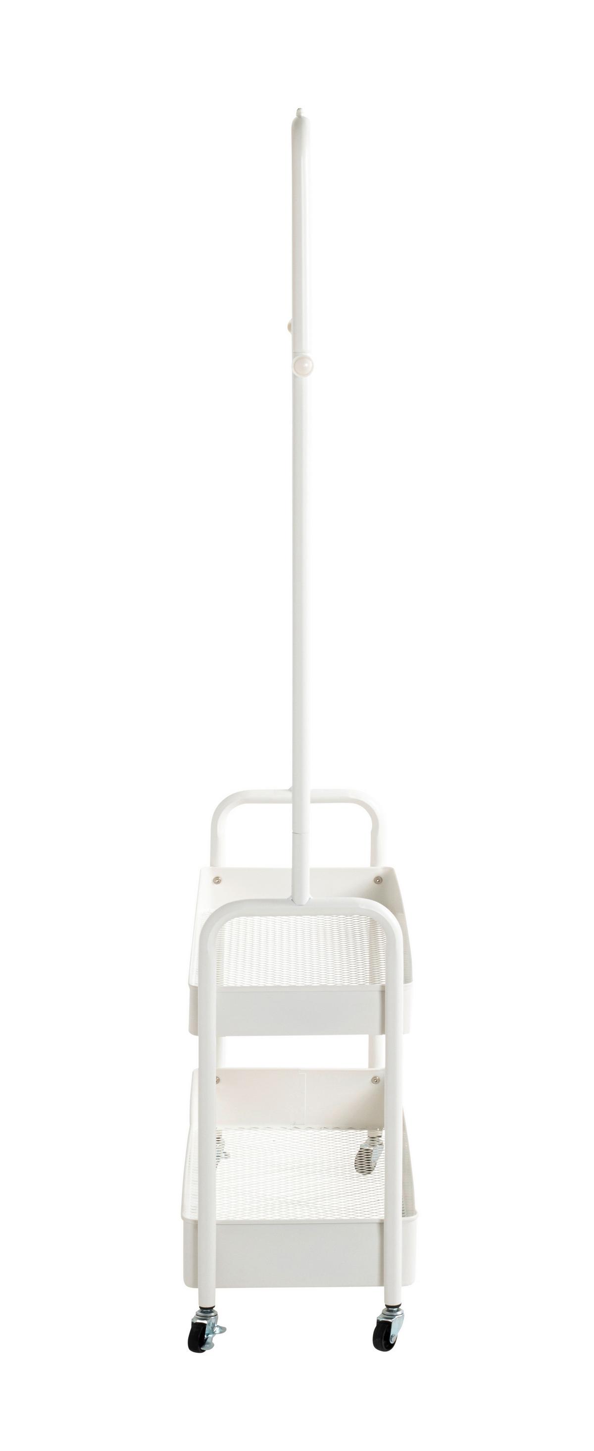 Kleiderwagen Steve - SB- Weiß - Weiß, MODERN, Kunststoff/Metall (85/155/31cm) - Mömax