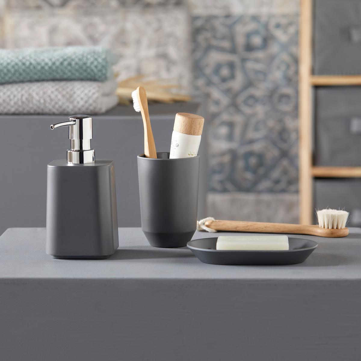 Seifenschale Lilo aus Kunststoff in Grau - Grau, Modern, Kunststoff (14,6/9,22/1,90cm) - Modern Living