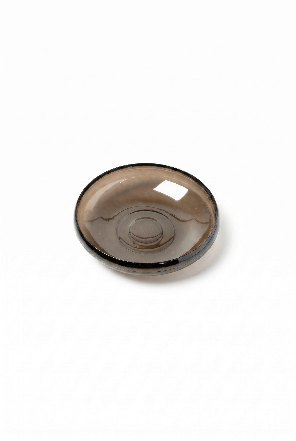 Dekoschale Nuru Bowl Dunkelbraun - Dunkelbraun, Basics, Glas (34,5/9,5cm) - FYNCH-HATTON