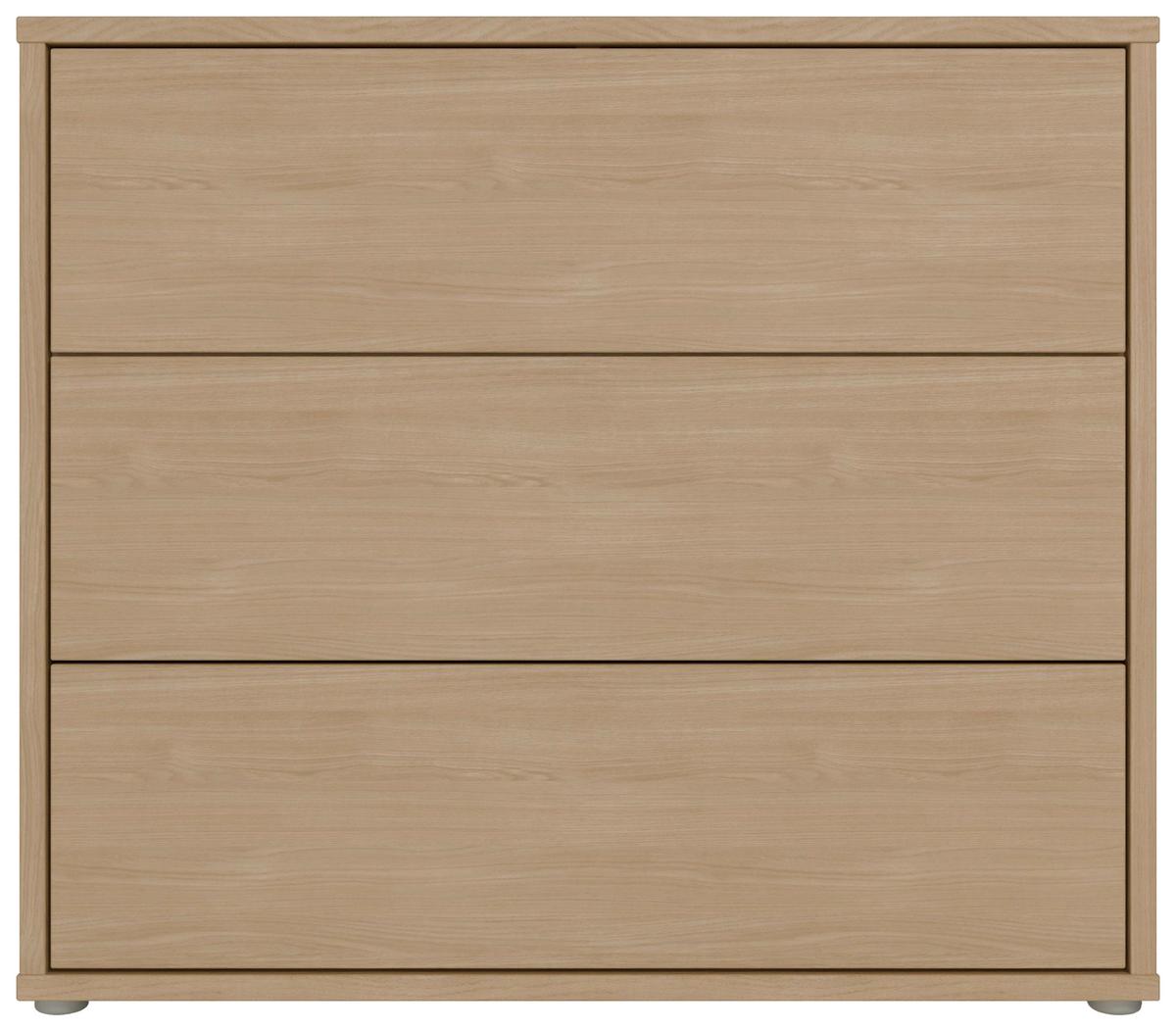 Komoda Alice, Barva Hrasta - srebrne barve/barve hrasta, Trend, umetna masa/leseni material (95/83/42cm) - Carryhome