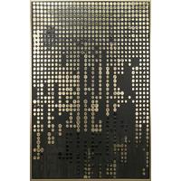 Tablou cu ramă Yuri cca. 80x120 cm - auriu/negru, Modern, plastic/textil (80/120/3,8cm) - Mömax