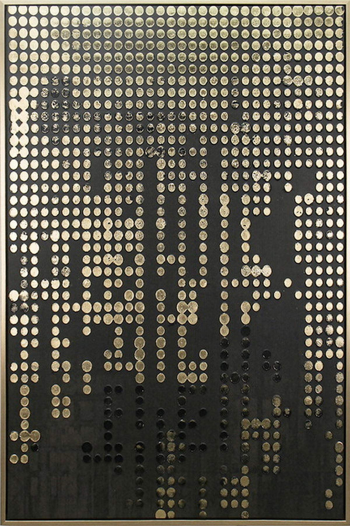 Tablou cu ramă Yuri cca. 80x120 cm - auriu/negru, Modern, plastic/textil (80/120/3,8cm) - Mömax