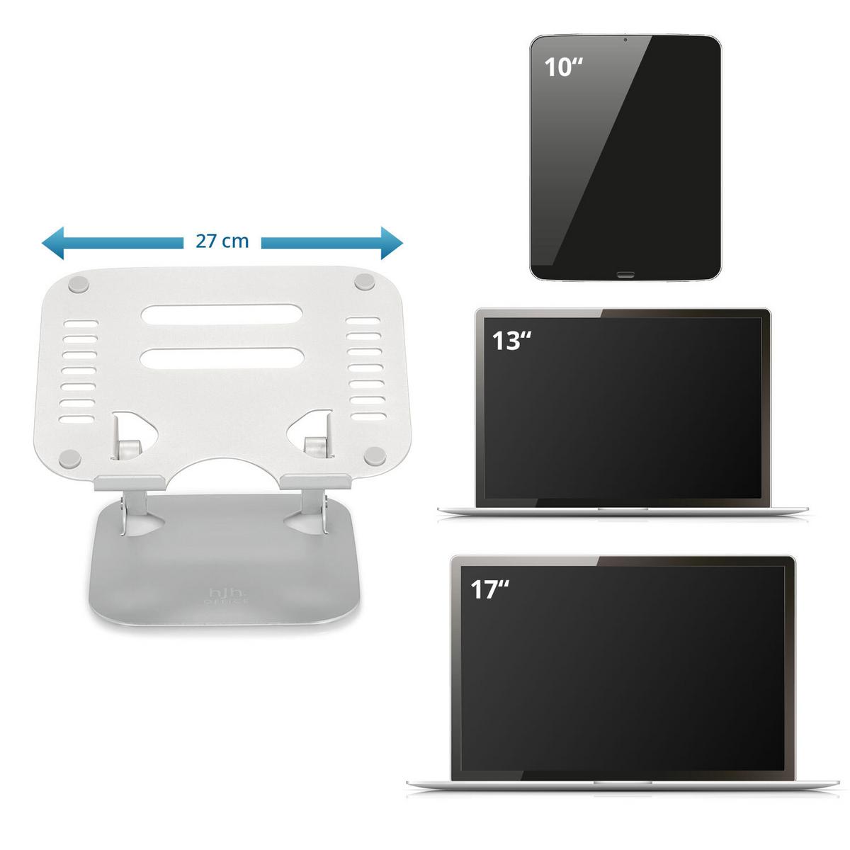 Držalo Za Prenosnik Laptop Stand, Srebrna - srebrne barve, Basics, kovina (27/5,5/22cm) - MID.YOU