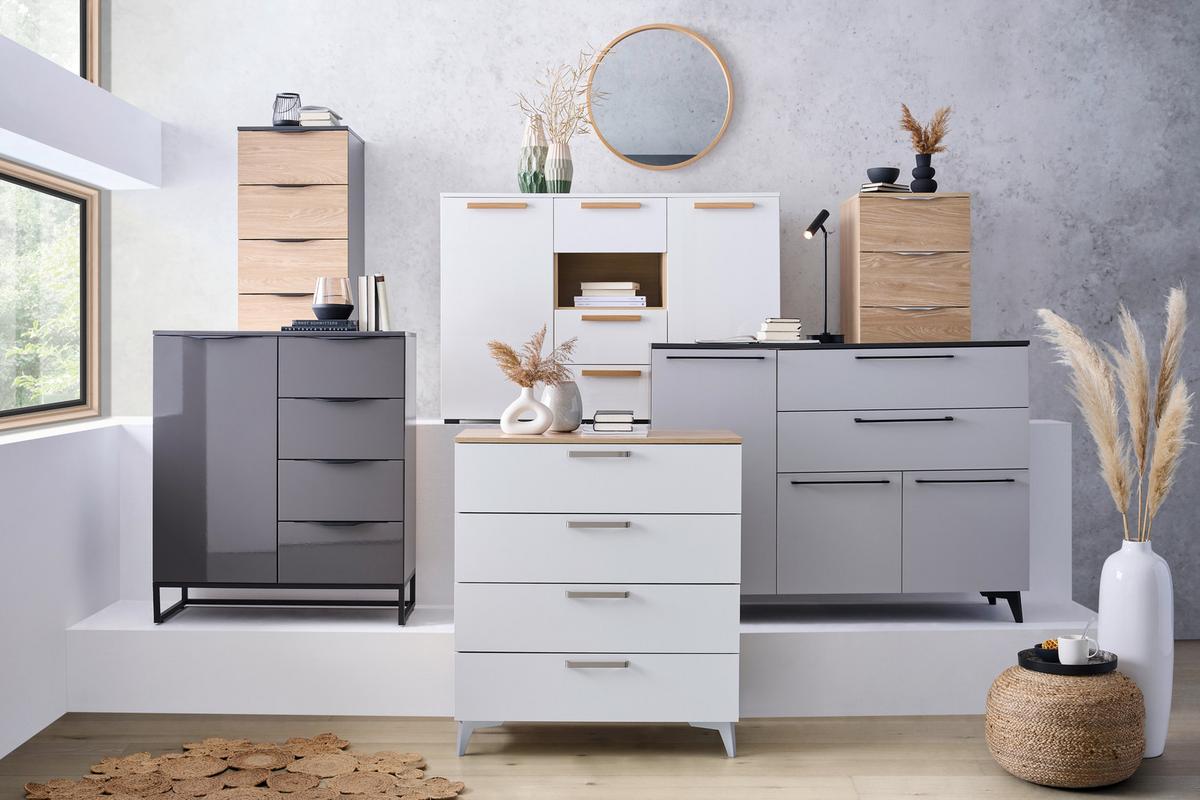 DRZWI UNIT  -HOM IN- - biały, Konventionell, materiał drewnopochodny (45/44/1,6cm) - Hom`in