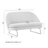 2-SITS SOFFA LUIGI - ljusgrå/svart, Modern, metall/trä (146/85/82cm) - Bessagi Home