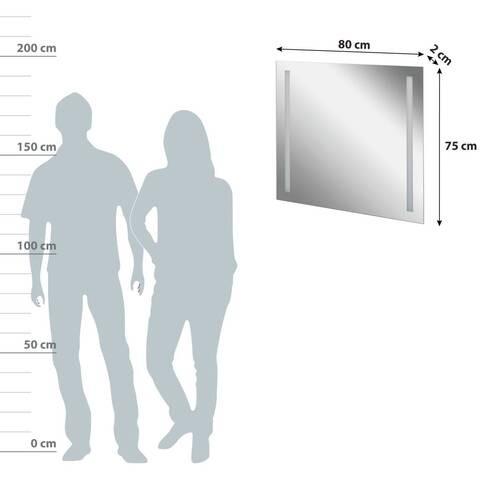 Wandspiegel "Linear" , verspiegelt - Basics, Glas (80/75/2cm) - MID.YOU