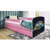 Otroška Postelja Babydreams, Bela, Roza, 80x160cm - pink/bela, Moderno, tekstil/leseni material (80/160cm) - MID.YOU