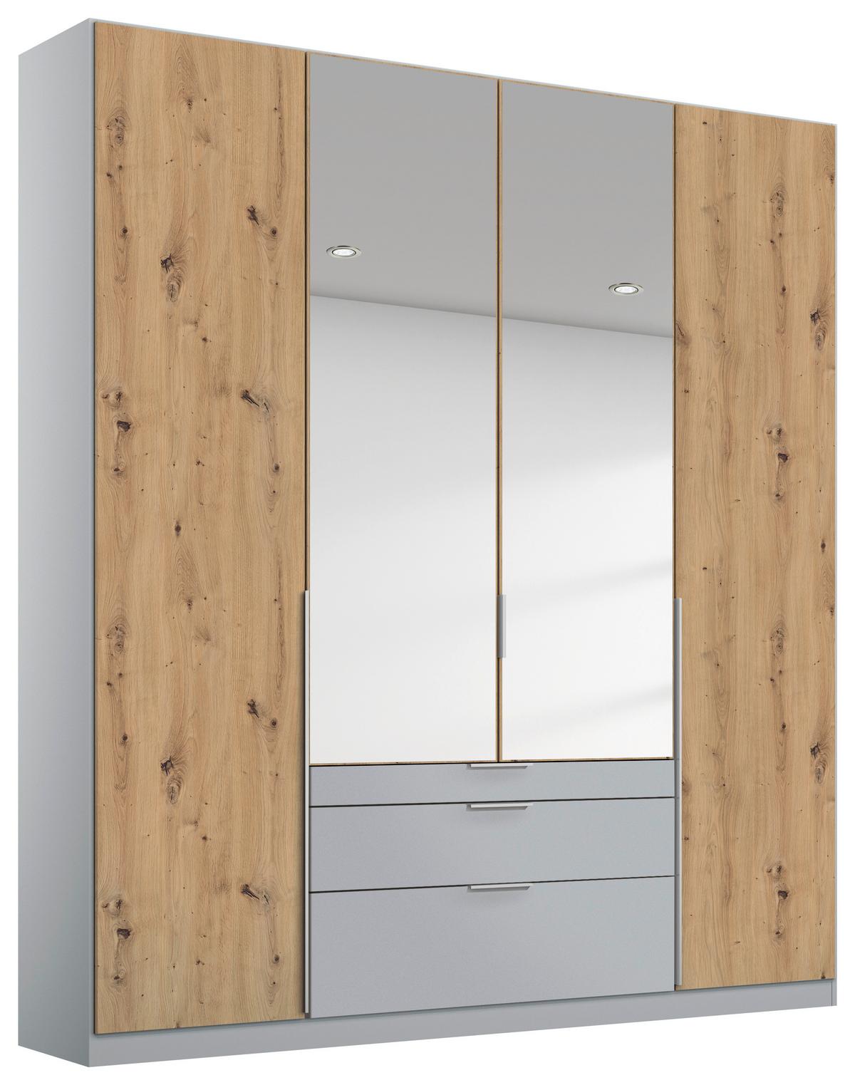 DULAP USI ROTATIVE ALABAMA - argintiu/gri deschis, Modern, material pe bază de lemn (181/229/54cm)