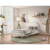 Kinder-/Juniorbett Moon ca. 90x200 cm Weiß - Naturfarben/Weiß, ROMANTIK / LANDHAUS, Holz/Textil (90/200cm) - MID.YOU