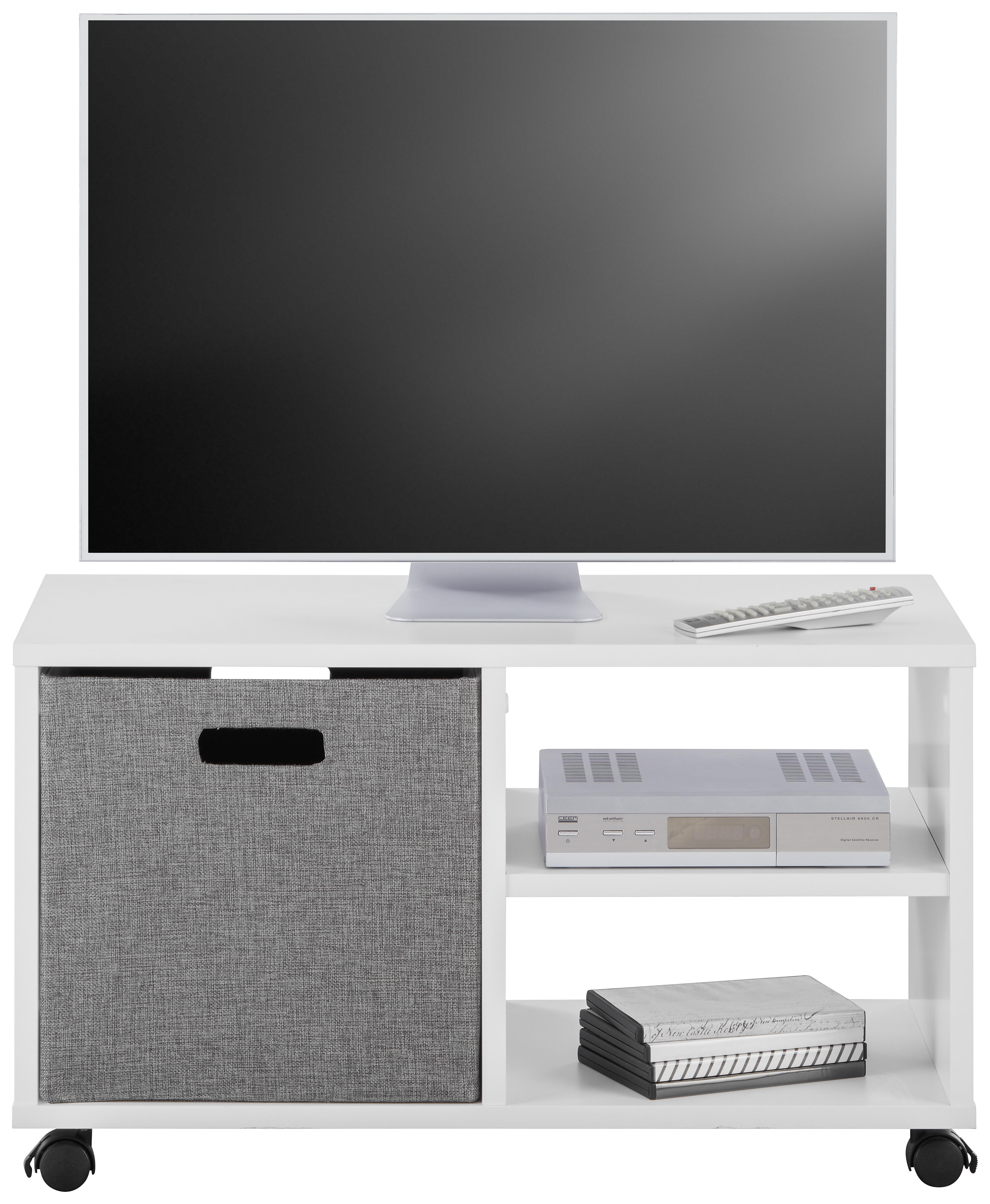 Masuță TV FLIP II - alb, Modern, plastic/material pe bază de lemn (75/44/35cm) - Best Price