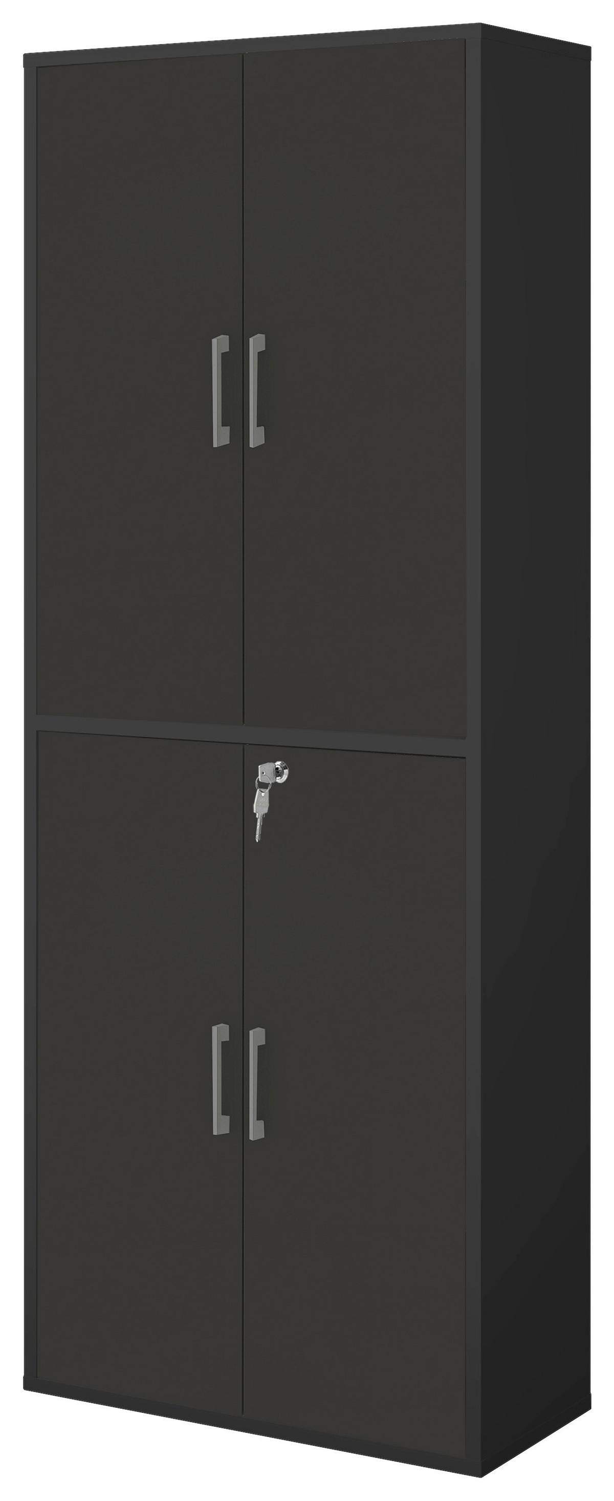 Türenset Big Profi Office - Anthrazit/Alufarben, Modern, Holzwerkstoff/Metall (77/104/2cm) - Mömax