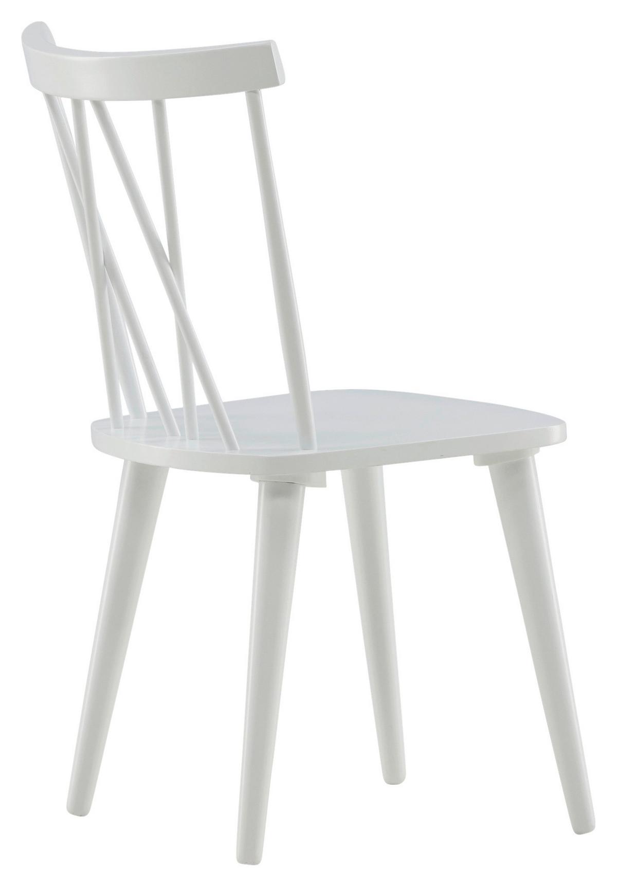 STUHL-SET MARIETTE - Weiß, Design, Holz (53.5/86/50cm) - Livetastic