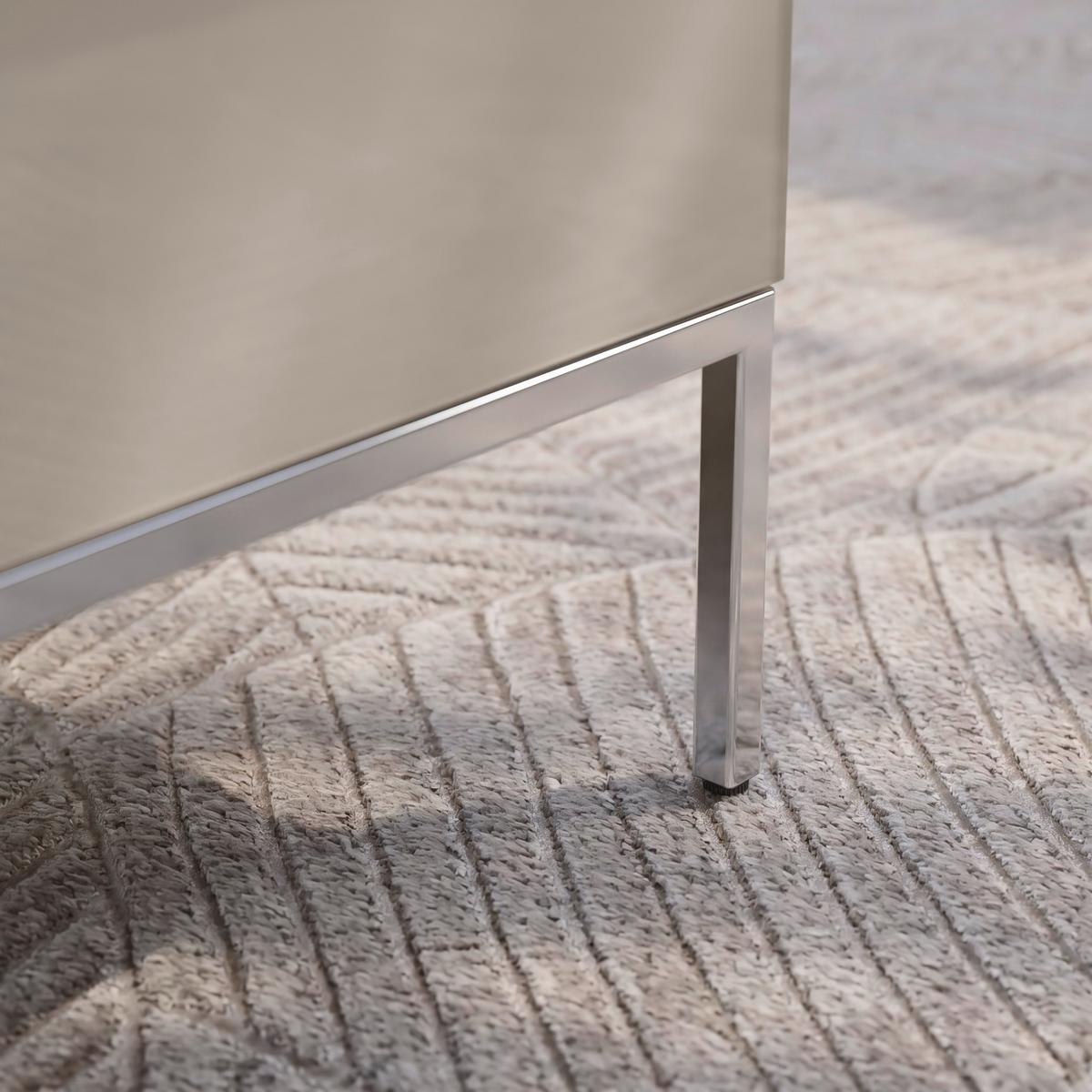 Couchtisch Siena - Chromfarben/Kaschmir, Modern, Glas/Holzwerkstoff (70/41/70cm) - Premium Living