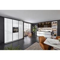 Einbauküche inkl. 3 E-Geräte Focus Line N - Weiß Hochglanz/Schwarz, MODERN, Holzwerkstoff (187/212cm) - Nobilia