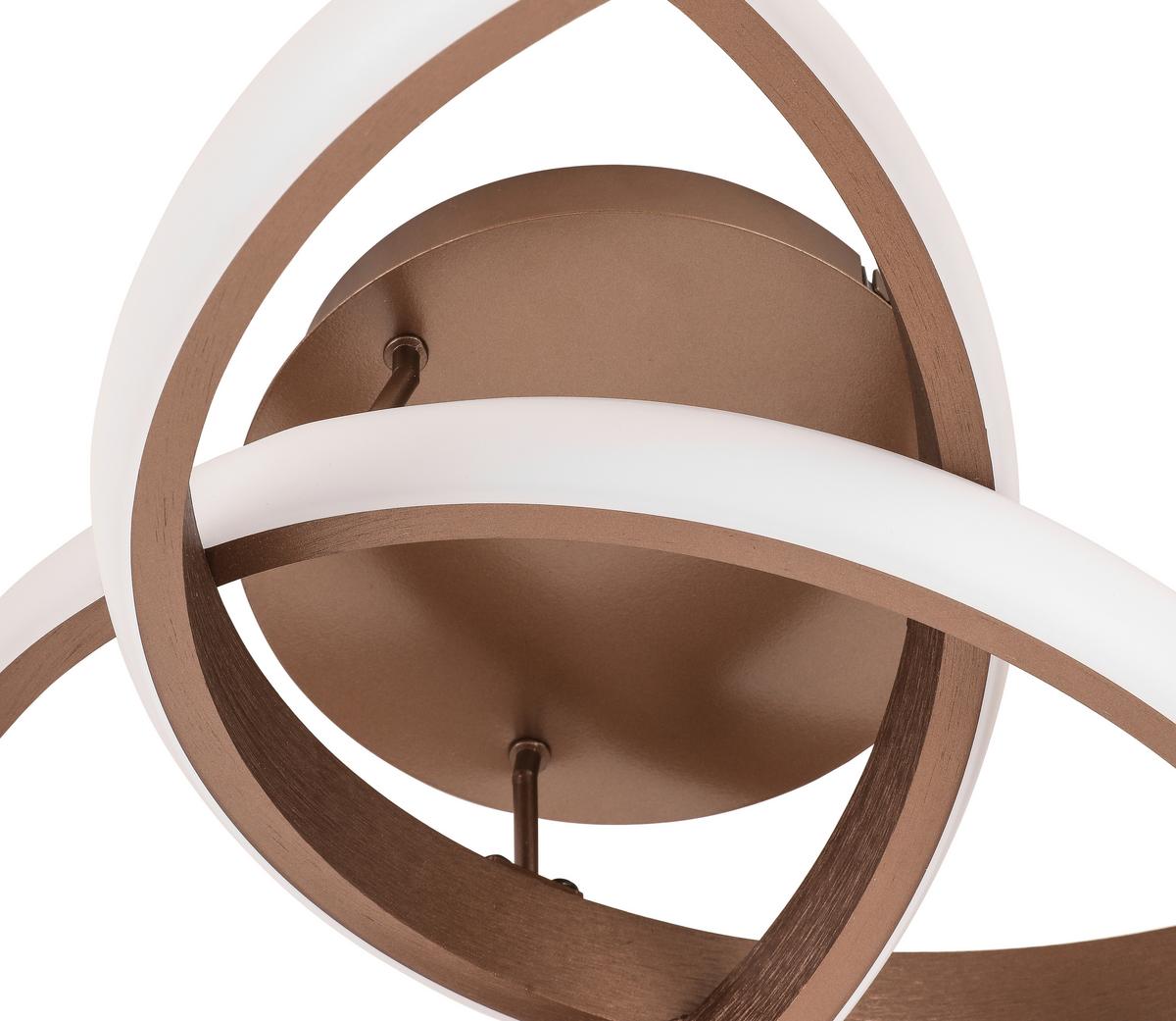 LED-Deckenleuchte Antor in Cappuccino max. 30 Watt - Cappuccino, MODERN, Kunststoff/Metall (52/15/49,5cm) - Premium Living