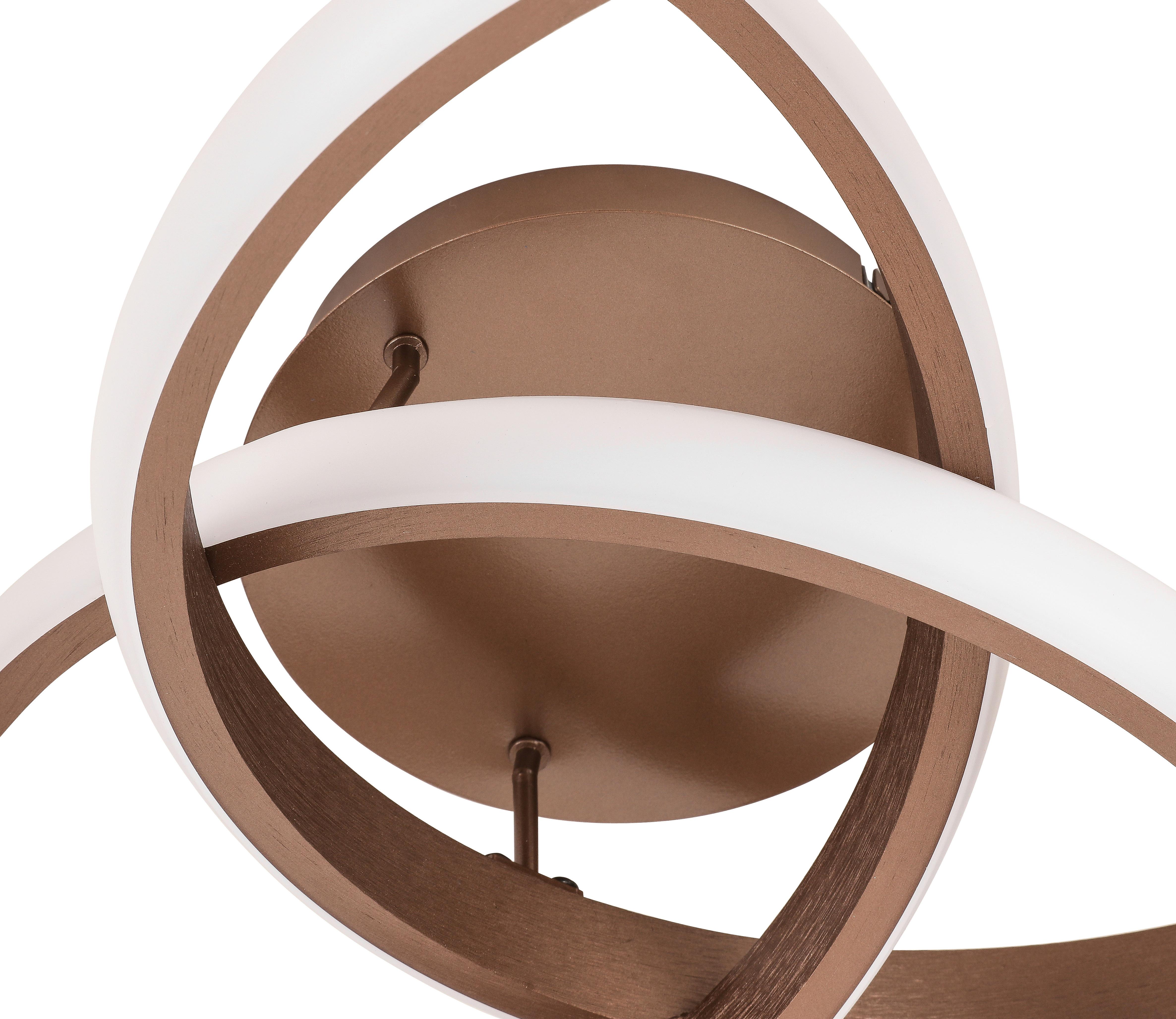 LED-TAKLAMPA ANTOR - cappuccino, Modern, metall/plast (52/15/49,5cm) - Premium Living