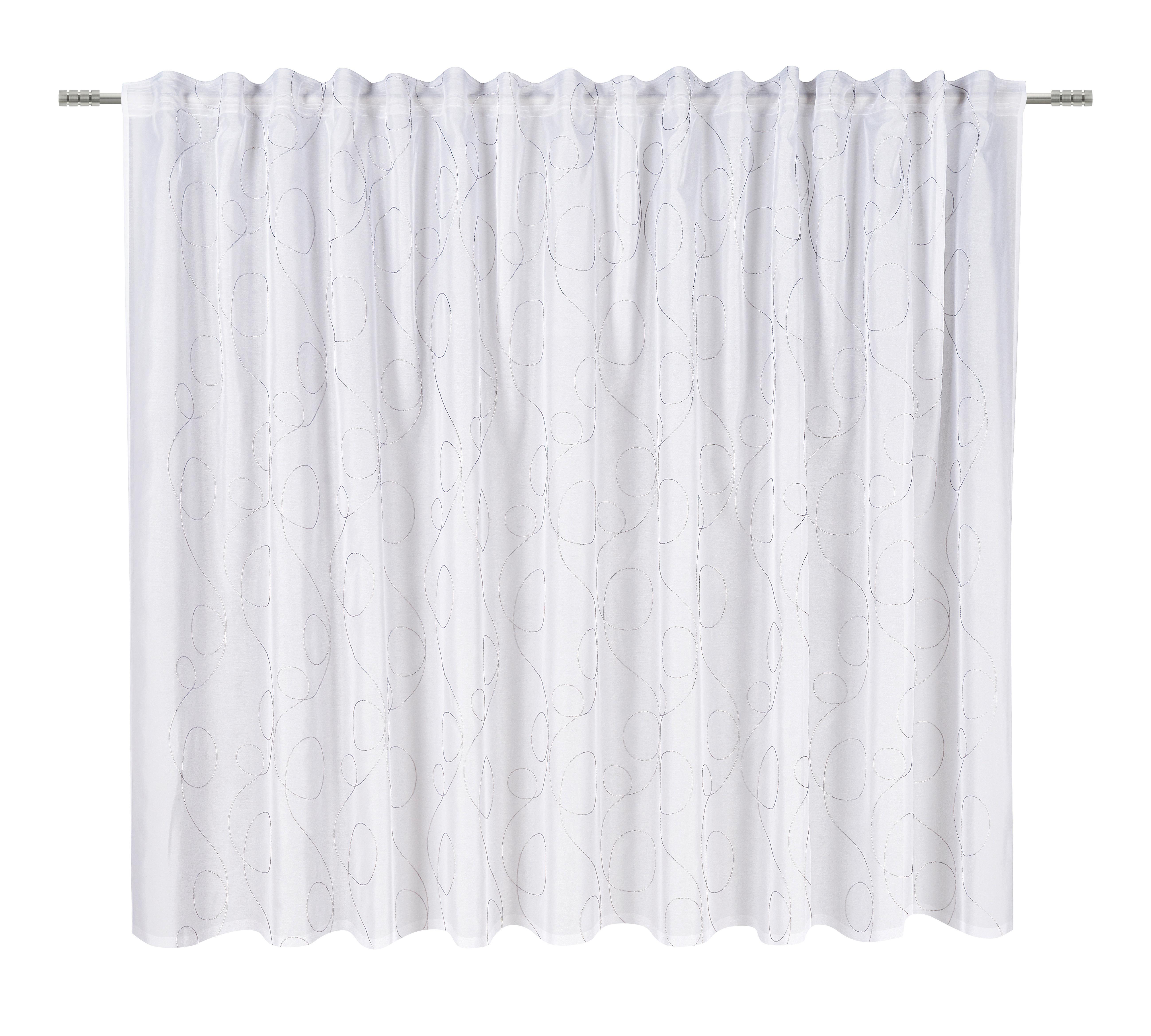 Fertigstore Marion Store in Weiß/Anthrazit ca. 145x300cm - Anthrazit/Weiß, MODERN, Textil (300/145cm) - Modern Living