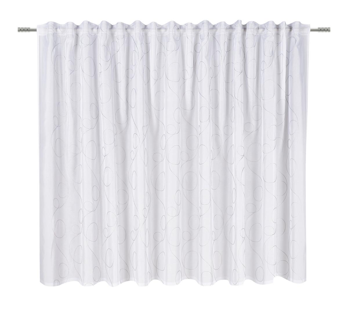 Končana Zavesa Marion Store 1 - bela/antracit, Moderno, tekstil (300/145cm) - Modern Living