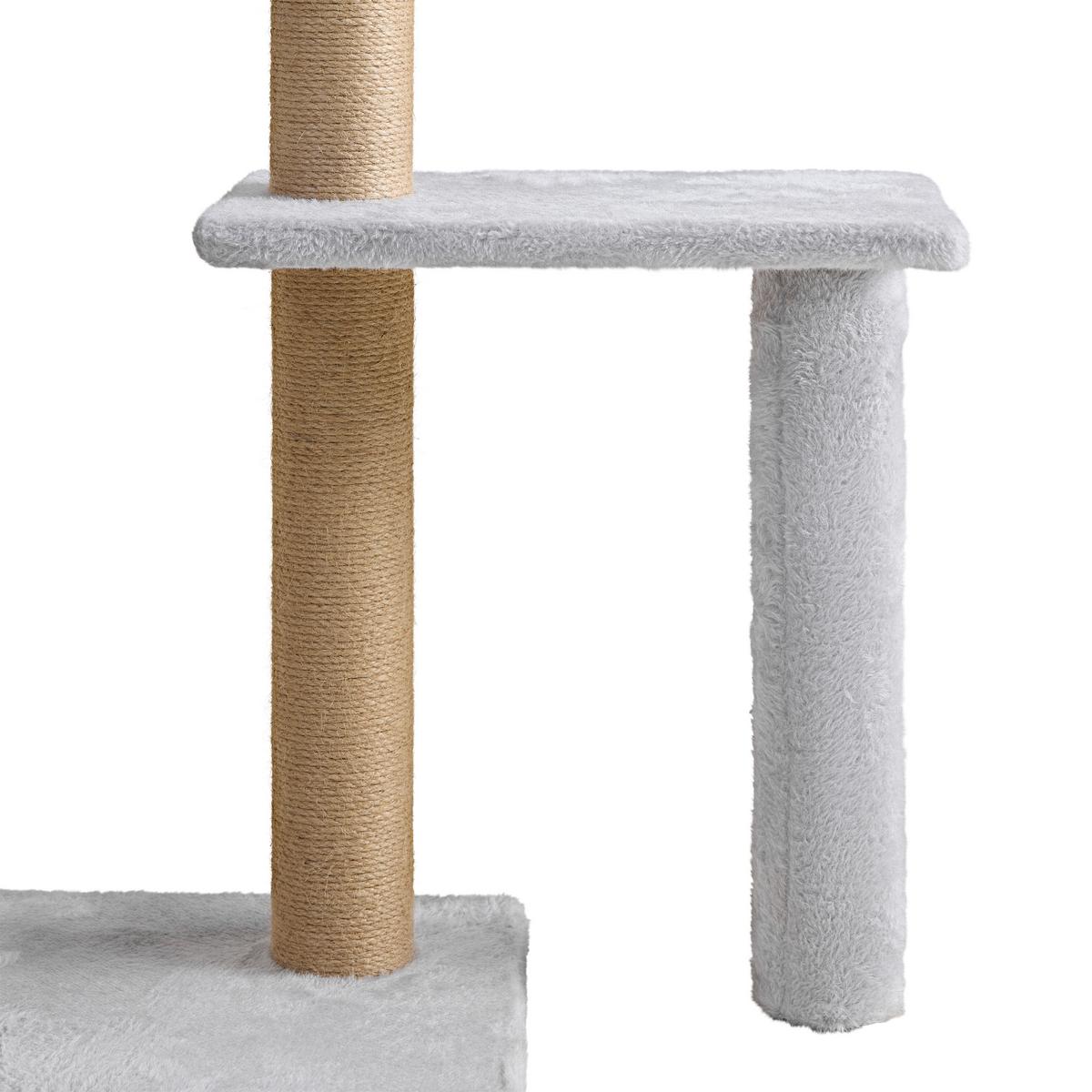 Kratzbaum Felix Grau - Grau, KONVENTIONELL, Karton/Holzwerkstoff (45/45/145cm) - Mömax